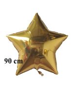 Luftballon aus Folie, Sternballon, Gold, 90 cm