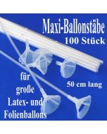 Große Ballonstäbe, Halter für große Luftballons, 100 Stück