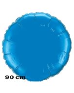 Luftballon aus Folie, Rundballon, Blau, 90 cm