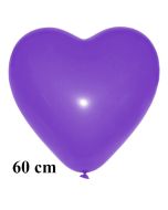 Großer Herzluftballon, blau, 60 cm