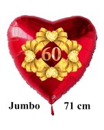 Großer roter Herzluftballon aus Folie: 60 Diamanthochzeit