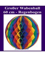 Großer Wabenball, Regenbogen, 60 cm