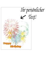Grusskarte, Happy Birthday Feuerwerk zum Geburtstag