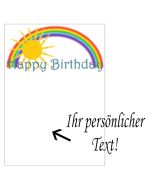 Grusskarte, Happy Birthday Regenbogen zum Geburtstag