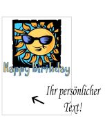 Grusskarte, Happy Birthday Sonne zum Geburtstag