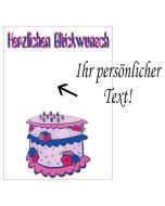 Grusskarte, Herzlichen Glückwunsch Geburtstagskuchen zum Geburtstag