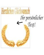 Grusskarte, Herzlichen Glückwunsch Lorbeerkranz zum Geburtstag