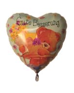 Gute Besserung Luftballon aus Folie, Simon Elvin Bärchen, Ballon mit Helium