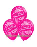 Motiv-Luftballons gute Besserung, pink, 3 Stueck