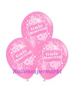 Motiv-Luftballons gute Besserung, rosa, 3 Stueck