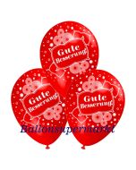 Motiv-Luftballons gute Besserung, rot, 3 Stueck
