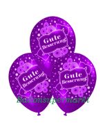 Motiv-Luftballons gute Besserung, violett, 3 Stueck