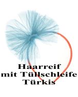 Haarreif mit-Schleife aus Tüll, Türkis, zu Hen Night, Hen Party und Junggesellinnenabschied