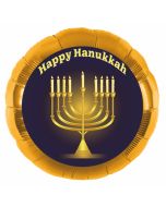 Hanukkah Luftballon in Gold inklusive Helium