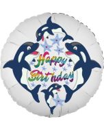 Happy Birthday Delfine Kindergeburtstag Luftballon mit Helium