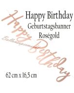 Geburtstagsbanner in Rose Gold