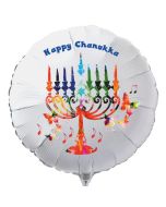 Chanukkah Luftballon in Weiß inklusive Helium