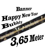 Silvester Dekoration Letterbanner Happy New Year Bubbly