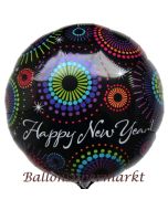 Silvester-Folienballon inklusive Ballongas Happy New Year - Colorful Dots