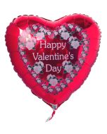 Happy Valentine's Day Rose Heart, Luftballon mit Helium zum Valentinstag