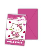 Hello Kitty Einladungskarten zum Kindergeburtstag