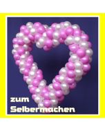 Herz aus Luftballons zum Selbermachen, Dekoration zur Hochzeit