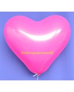 Herzluftballon 40-45 cm Pink Pastell, Hot Pink, Telekom Pink