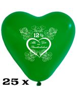 Herzluftballons zur Petersilienhochzeit, 25 Stück, 28-30 cm Latexballons