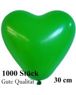 Herzluftballons Grün, Gute Qualität, 1000 Stück, 30 cm