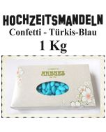 Hochzeitsmandeln Confetti, Türkis-Blau