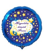 Rundluftballon in Blau, 45 cm "Hoşgeldin küçük Prens"