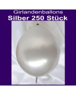 Kettenballons-Metallic-Silber-250-Stueck-30-cm-Girlanden-Luftballons