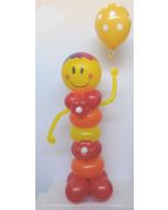 Geschenkmännchen Smiley mit Helium gefüllten Latexballon 