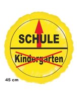 Luftballon aus Folie, 45 cm, Kindergarten - Schule, inklusive Helium, gelb