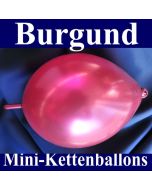 Kleine Kettenballons, Girlanden-Luftballons Mini, Burgund-Metallic