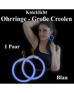 Knicklicht Maxi Ohrringe, Creolen, blau