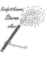 Konfettikanone Sternenregen, silber