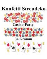 Konfetti Tischdeko, Streudekoration Casino Party, 3 verschiedene Sorten