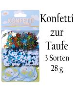 Konfetti zur Taufe, 3 Sorten