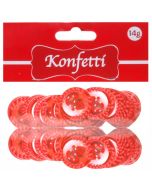 Konfetti Zahl 40, rot, Streudekoration, Tischdekoration  Rubinhochzeit