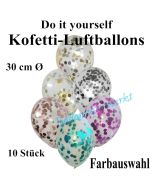 Konfetti-Luftballons Do it yourself, 10 Stück