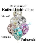 Konfetti-Luftballons Do it yourself, 100 Stück