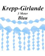 Krepp-Girlande Blau, 3 Meter