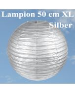 XL Lampion Silber, 50 cm