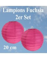Lampions Fuchsia, 20 cm, 2er Set