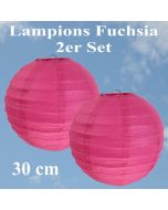 Lampions Fuchsia, 30 cm, 2er Set