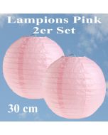Lampions Pink, 30 cm, 2er Set