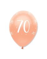 Luftballons Rosegold zum 70. Geburtstag