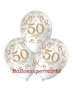 Luftballons 50 Jahre, weiss