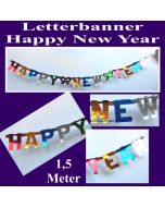 Buchstabengirlande, Letterbanner, Silvester, Neujahr, Happy New Year